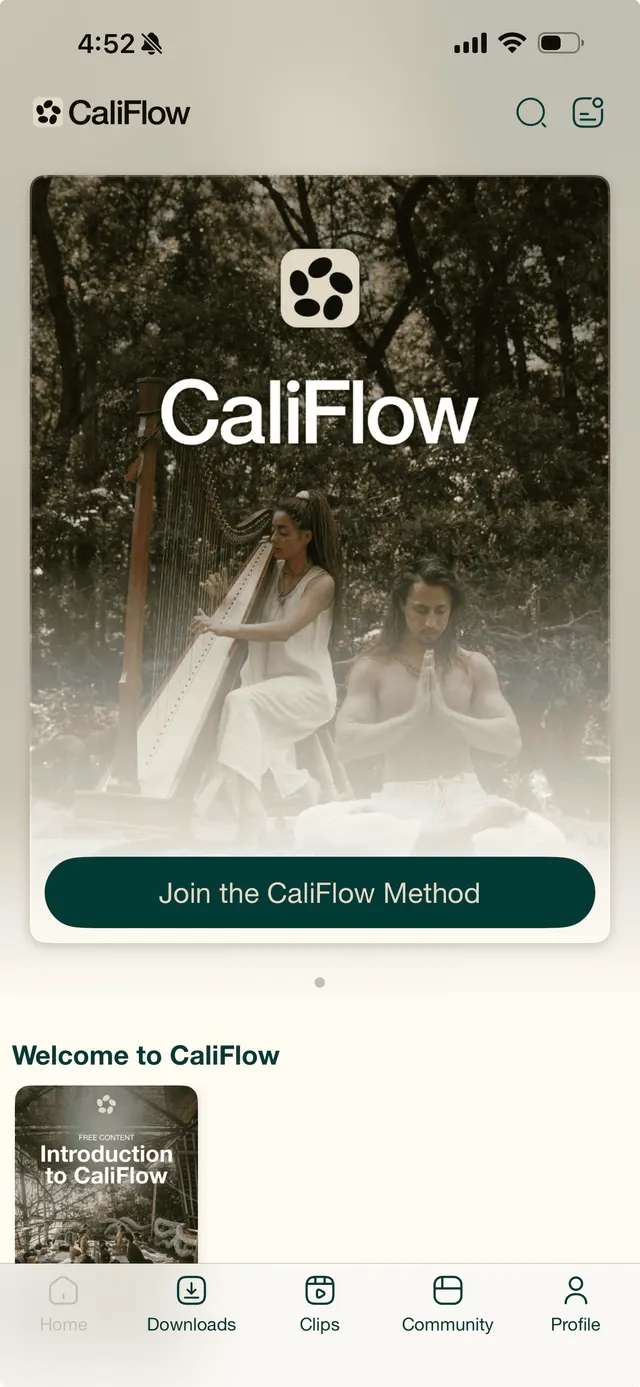 CaliFlow mobile app